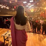 Divya Khosla Kumar Instagram - City of Joy, I really ENJOYYYYYYYYY #Yaariyan2 #simroonteranaam Earrings: @doribymeghnamaniar Saree Draper: @saree_drapernishadesai Kolkata city of joy