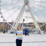 Divya Khosla Kumar Instagram – When Ferris wheel brings back all the memories of your childhood 💗🎡👻 Liverpool, England UK