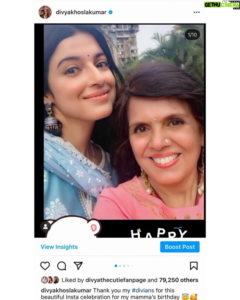Divya Khosla Kumar Instagram - Mamma 💔 Lost my mom sometime back leaving a forever void in my heart 💔 I carry with me your immense blessings & moral values 🙏 my most beautiful soul .. So proud to be born out of you 😘 I love you mumma ♾️ ✨Om Shanti 🕉️ ……Daughter of Anita Khosla 👩‍👧