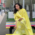 Divya Khosla Kumar Instagram - The joy of dressing is in wearing an Indian suit 💛 Suit @drzya_ridhisuri 📸 @thisisstudiops #whenuhaveadayoffshoot #divyakhoslakumar #ukfashion #desivibes💫 Liverpool, England UK