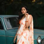 Divya Vadthya Instagram - 🍊 👗 @srinisdesignerstudio 📸 @sudheerkeerthiphotography 💋 @geethas_makeup_studio