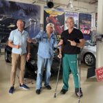 Dolph Lundgren Instagram – With Jay and my fiancée’s dad Havard at Jay Leno’s Garage, for a tour of the most amazing car collection anywhere.  Thanks Jay for being such a fantastic host!