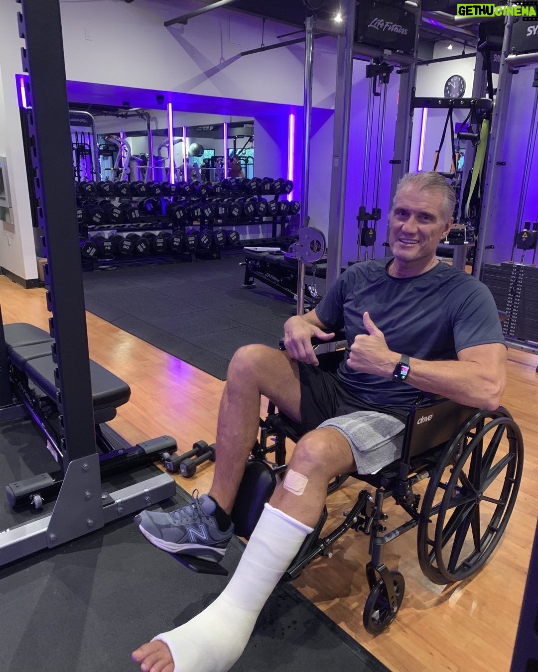 Dolph Lundgren Instagram - Back in action. Next week I should be in a boot on crutches. Can’t wait! 👊
