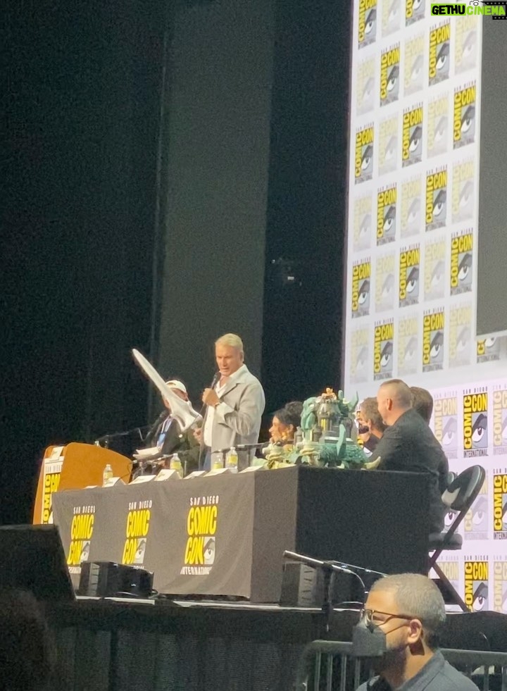 Dolph Lundgren Instagram - I should’ve known…They made me say this line again - last time was as ‘He-man’ in the 80’s. Celebrated Masters of the Universe 40th B-day at San Diego Comicon. Thanks, Mattel! 🎂