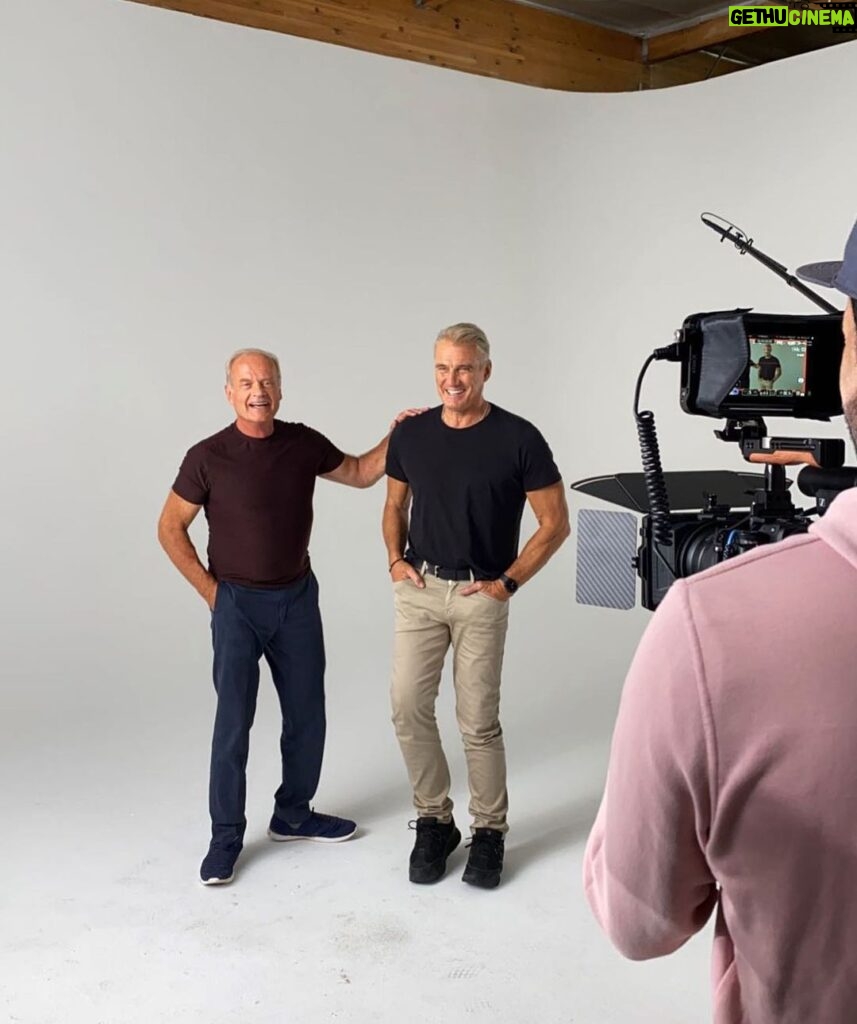 Dolph Lundgren Instagram - BTS of me and Kelsey at our gallery shoot for ‘Wanted Man’📸 Excited about the movie!