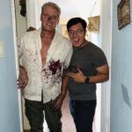 Dolph Lundgren Instagram – Just finished the first week of ‘Wanted Man’. With my DP Joe after a quiet emotional scene. 👊