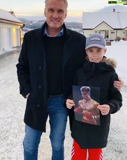 Dolph Lundgren Instagram - With a young future boxing champ n Norway. 👊