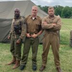 Dolph Lundgren Instagram – With some of my brothers in arms on the set of ‘Come Out Fighting’. A great story focusing on one of the first ‘colored units’ in the US Army during WW 2, the 761st Tank Battalion, which first saw action in France in 1944.