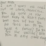 Dolph Lundgren Instagram – Got this cute letter in the mail. From a little girl who was born 30 years after Rocky IV was made. Makes it all feel worthwhile. Swipe and it gets better…🙏