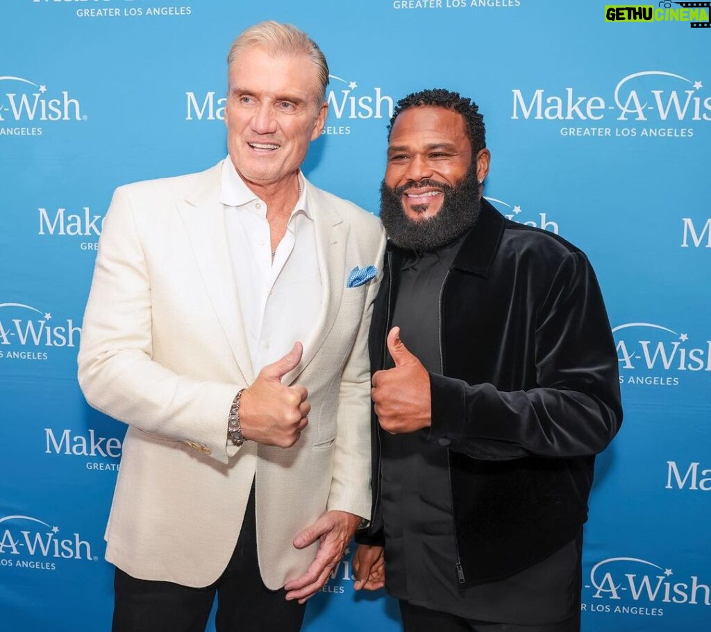 Dolph Lundgren Instagram - With host Anthony Anderson at the Make-A-Wish Greater LA gala. It was truly a very special evening with the kids and their families. There are nearly 700 children in Greater Los Angeles who are fighting critical illnesses waiting for their wishes to be granted. If anyone wants to help, plz donate at wish.org/la/fundawish. #MakeAWishLA #WishGala2023