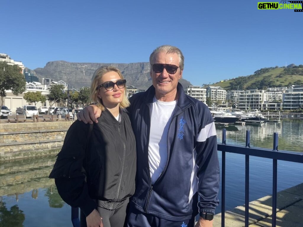 Dolph Lundgren Instagram - Out and about in Cape Town. The famous Table Mountain in a distance.