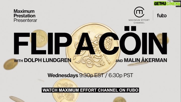 Dolph Lundgren Instagram - I underwent a grueling 12-month thumb workout regimen for this. Flip a Cöin premieres TONIGHT at 9:30PM EST on #MaximumEffortChannel on @FuboTV.