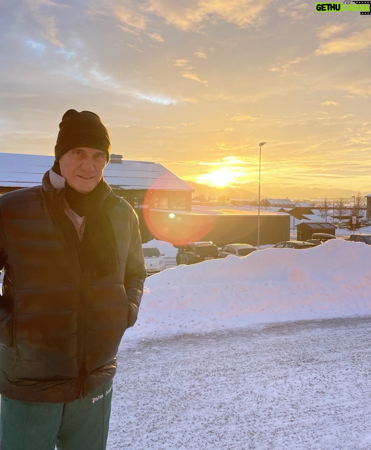 Dolph Lundgren Instagram - Norwegian sunset at 2.31 PM on the shortest day of the year, the Winter Solstice.