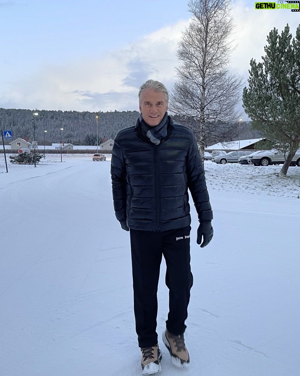 Dolph Lundgren Instagram - Done with the boot. Testing the ankle in the Norwegian snow. 👍