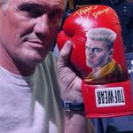 Dolph Lundgren Instagram - Signing a special glove for a Manchester fan. If he dies, he dies!