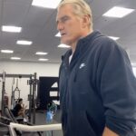 Dolph Lundgren Instagram – Working my way back to a normal stride using an AlterG treadmill – a pretty cool device where you can walk at a percentage of your body weight using air pressure to reduce the weight load. At 95% right now!