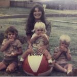 Dominic Purcell Instagram - Mum with her three rat bag boys. Pregnant with my sister. She did it all by herself. Blows my mind how she did it. Single mothers hardest job on earth. I’m thankful that I was with her when she passed. The irony is not lost. She heard my first breath I heard her last. Miss her every day. Love u mum. I’m on the left eating an orange I think.