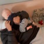 Dominic Purcell Instagram - #dublinireland Ireland 🇮🇪 #ufc future champ Lachlan purcell. …. Getting smacked around by my nephew. I tapped but the little bastard bit my finger. 😂❤️ Dublin, Ireland
