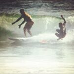 Dominic Purcell Instagram - @sinceiwas7 You big bastard, dropping in on me all day long. Mates rates. “The laugh on him”. Session quickly turned into who can kill each other first with a surfboard. 😂 Love ya.