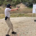 Dominic Sherwood Instagram – Big thanks to @tacticalblackla for training me up yesterday. Safe and professional. #’racer #underthemaskmyfaceisapicture