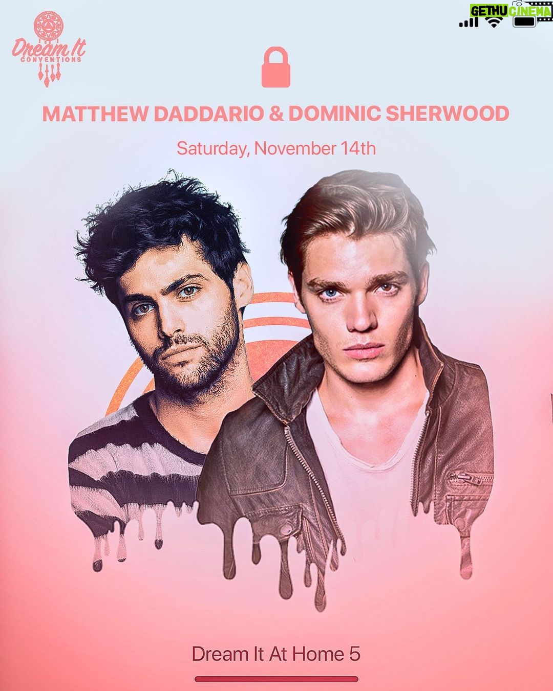 Dominic Sherwood - 314.3K Likes - I will be attending the Dream It At Home 5 virtual convention this Saturday, November 14th, with my castmates, it will take place from home so anyone can join wherever you are in the world ! I'll be doing a panel, meet&greets, one on ones and even a Parabatai Quiz! Part of the profits from my sales will go to @LutteContreLeCancer. Follow @dreamitcon to have all the information.
Link to the ticketing : https://www.cityvent.com/events/ab2s6h8s/ Get your tickets now!! #themattanddomshow