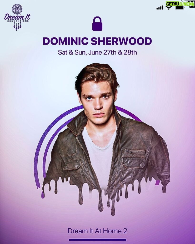 Dominic Sherwood Instagram - I will be attending the Dream It At Home 2 virtual convention ‪on Saturday, June 27th‬ & ‪Sunday, June 28th‬, it will take place from home so everyone can join ! I’ll be doing a panel, meet&greets, one on ones and also recording some videos. Part of the profits from sales will be going to https://sos-racisme.org/ in support of the black lives matter movement. Get your tickets. Cant wait to see you all. @dreamitcon