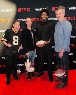 Dominique Barrett Instagram - Just Some Netflix icons ! Thank you @netflix @strongblacklead @netflixgeeked for having me at the Netflix Geeked kick off event it was a MOVIE ! 🥂🎬 exclusive sneak peeks & more !