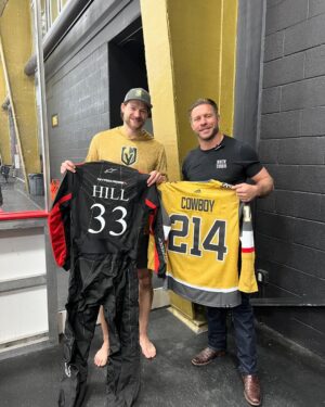 Donald Cerrone Instagram - Cowboy 🤝 Hill

Adin Hill and Cowboy Cerrone swapped “jerseys” and of course had to talk about fighting 👊