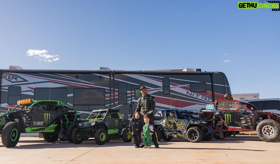 Donald Cerrone Instagram - When Racing is now a family thing!! We loaded up and headed to the races this weekend. @canamoffroad and thanks you @xlrtoyhaulers for building me a trailer to take all the toys !! @monsterenergy Danger is 4 and Riot is 2 and both drive it’s amazing BMF Ranch