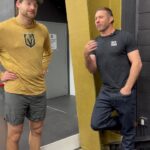 Donald Cerrone Instagram - Cowboy 🤝 Hill Adin Hill and Cowboy Cerrone swapped “jerseys” and of course had to talk about fighting 👊 City National Arena
