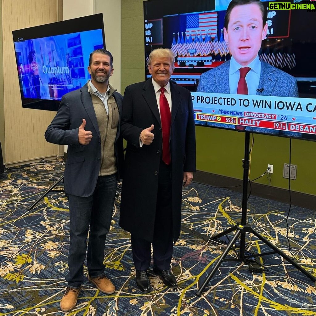 Donald Trump Jr. Instagram - Well, that was fast!!! Thanks Iowa. Let’s end this nonsense and go after the insanity. That is today’s Democrat party. It’s time to put America first!!!