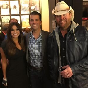 Donald Trump Jr. Instagram - Ugh. We lost a legend. R.I.P Toby Keith. #toby #redsolocup 
@kimberlyguilfoyle