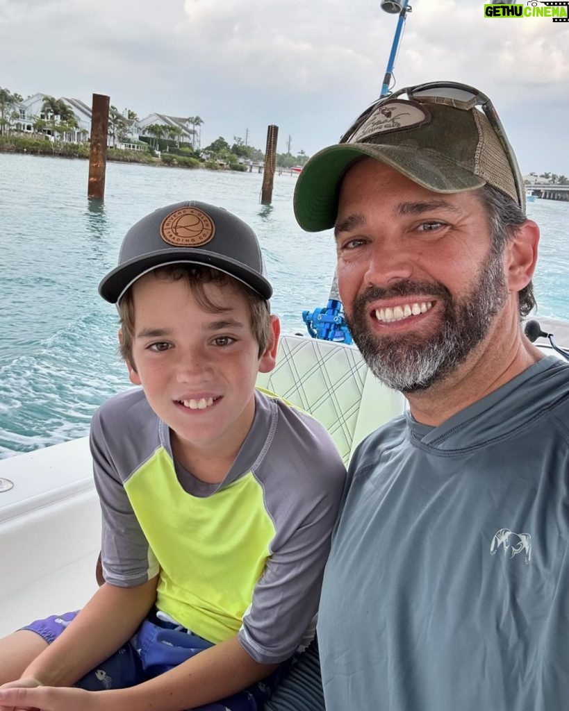 Donald Trump Jr. Instagram - Great day on the water with my man Spencer. @fieldethos @fieldethoswaterman @connley_fishing