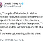 Donald Trump Jr. Instagram – The BS won’t end until we end it. Enough of this crap already.