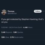 Donald Trump Jr. Instagram - This is Wrong… but not wrong!!! All kidding aside don’t let the memes of Stephen Hawking take away from the other pedophile elite s that are still around and still live in comfortably with no accountability or repercussions for their disgusting actions!!! Make them all pay!
