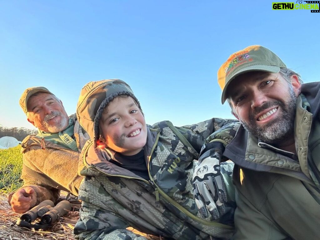 Donald Trump Jr. Instagram - North Carolina annual boys hunt. This has become an annual tradition with me and my boys for 8 years and this year definitely didn’t disappoint. Great food, even better friends and insane memories.