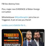Donald Trump Jr. Instagram - Since they clearly don’t seem focused on stopping crime, Find out what the FBI is actually doing from the whistleblower who called them out. 6pm Est
