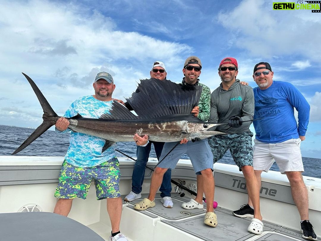 Donald Trump Jr. Instagram - Solid Morning!!!! @rbordelon’s first sailfish!!! Quick catch and release. @blacktiph @chuckopenseasontv @fieldethos @fieldethoswaterman Guam