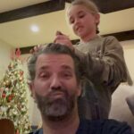 Donald Trump Jr. Instagram - Great weekend with the smurfs. Chloe was working on my newest hairstyle so I can complete my Blue Steel look once and for all. This was post about 2 dozen s’mores while watching the whole Predator series. I may need to cut out some of the sugar. LOL. Thoughts on the look??? @kimberlyguilfoyle