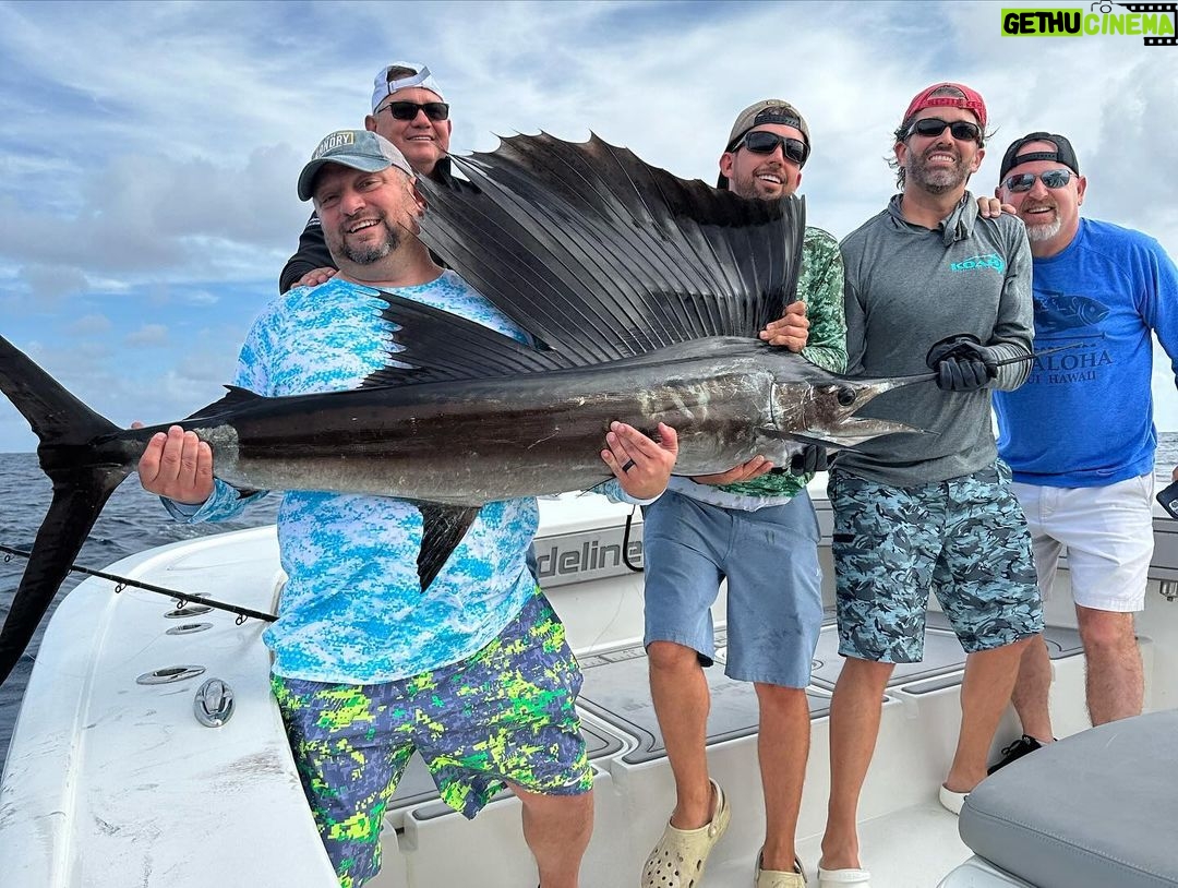 Donald Trump Jr. Instagram - Solid Morning!!!! @rbordelon’s first sailfish!!! Quick catch and release. @blacktiph @chuckopenseasontv @fieldethos @fieldethoswaterman Guam