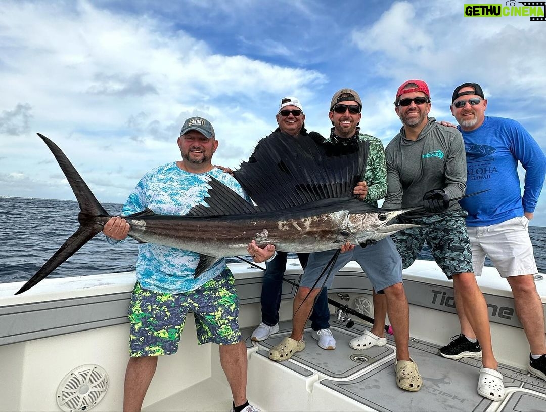 Donald Trump Jr. Instagram - Solid Morning!!!! @rbordelon’s first sailfish!!! Quick catch and release. @blacktiph @chuckopenseasontv @fieldethos @fieldethoswaterman Guam