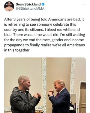 Donald Trump Jr. Instagram - The way @stricklandmma smacked around (verbally) the press 2 weeks ago has to make him a to be a press secretary contender!!!! Let him take turns with @danawhite