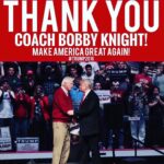 Donald Trump Jr. Instagram - I don’t hold umbrellas for a lot of people but Bobby Knight was a legend and it was an honor. A true winner. R.I.P Sir it was a pleasure to get to know you.