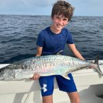 Donald Trump Jr. Instagram - King fish for days!!! Awesome day on the water with my favorite (top 5) fishing buddy Spencer. Lots of action and lots of memories made. @fieldethos @connley_fishing @fieldethoswaterman