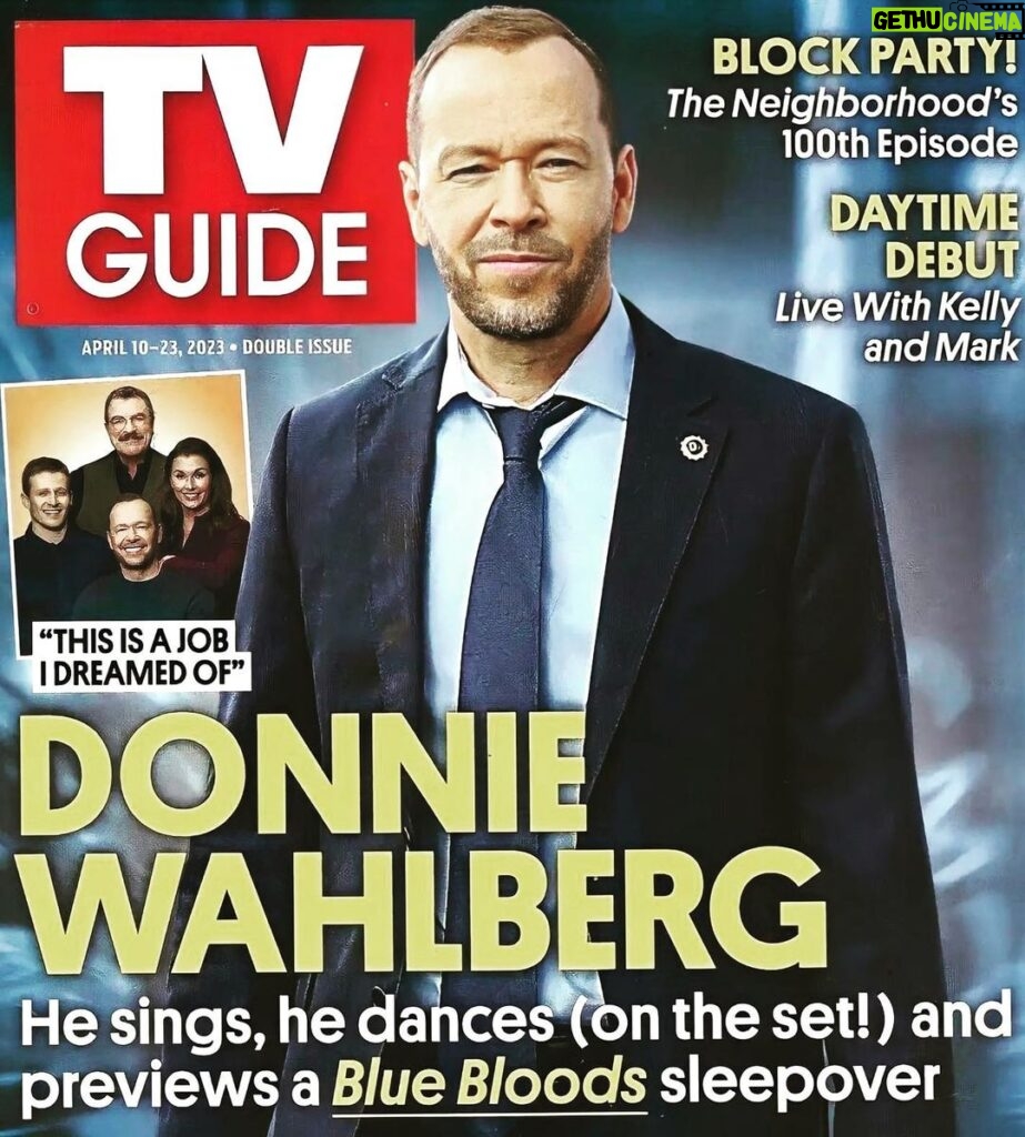 Donnie Wahlberg Instagram - Thank you @tvguide! What an honor — not just for me but for the entire cast and crew of @bluebloods_cbs! This show, and this cover, never happen without the tireless work of so many! Team Blue Bloods, I appreciate you! You may not get the headlines, but you get all of my respect and admiration. Thanks to all of you. We’re on to season 14! Let’s go! ps - Blockheads, how about that BLOCK PARTY reference? 🤖❤️ ps 2 - if anyone is collecting these, I’ll sign them! 🤖❤️♾💫✨🤟🏼 Brooklyn, New York