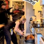 Donnie Wahlberg Instagram - The turkey basting anthem returns. This year, even Evan got in on the festivities. So #Thankful today, and everyday. Wishing everyone a #thanksgiving day filled with love and light. 🙏🏼❤️💫🤖❤️♾💫✨🤟🏼🦃🍂❤️ Saint Charles, Illinois