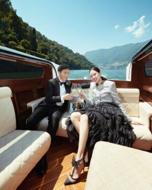 Donnie Yen Instagram - Love is beautiful, life is beautiful, wife is beautiful, I’m a big winner!😊
Thank you Cosmo Bride for this awesome cover at one of the most romantic setting. 
@sweetcil @cosmopolitan #lakecomo #weddinganniversary❤️ #20yearsmarriageanniversary