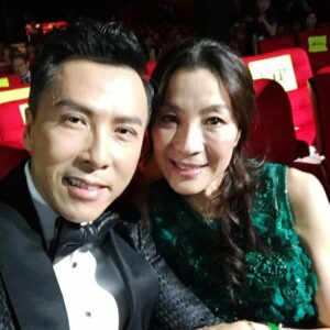 Donnie Yen Instagram - Michelle, you done it again! Congratulation to this amazing woman who time after time proved herself she can do it all! Made us soooo proud!! 👏🎉🎊🍾️ Queen!💪 @michelleyeoh_official #bestactress