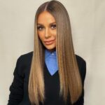 Dorit Kemsley Instagram - love my new color 💇🏽‍♀️ thank you @colorbyserge @justinemarjan @greatlengthsusa makeup @karinamorxoxo