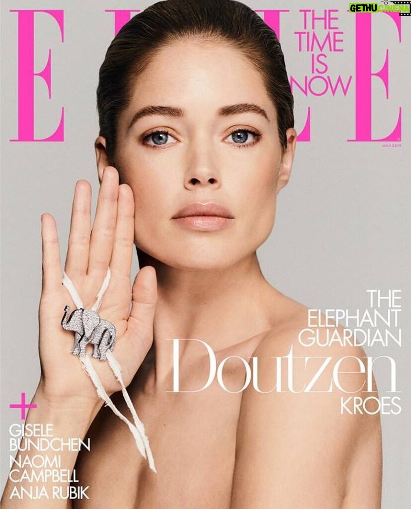Doutzen Kroes Instagram - Very proud to be part of the conservations issue for @elleusa with @gisele , @naomi and @anja_rubik Thank you so much for your support! This is a good day for the elephants!! #knotonmyplanet 🐘